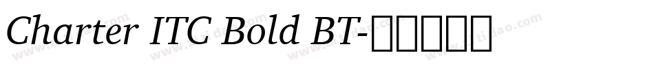 Charter ITC Bold BT字体转换